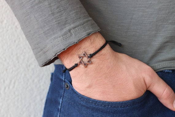 Star of david bracelet mens clearance