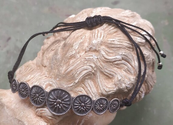 Greek Vergina Sun Bracelet, Sterling Silver Bracelet, Star of