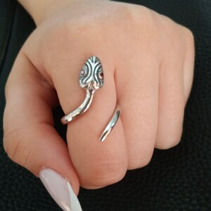 Ormring i sterlingsilver, gotiska bohemiska smycken