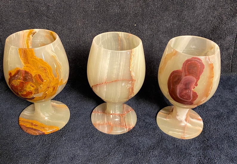 Onyx Goblets / Marble Stone Goblets Etsy