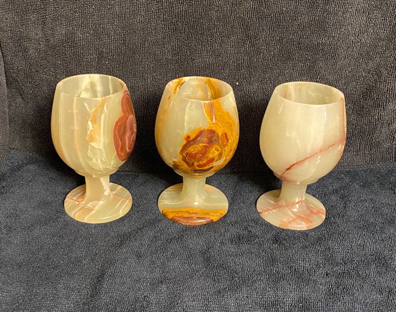 Onyx Goblets / Marble Stone Goblets Etsy