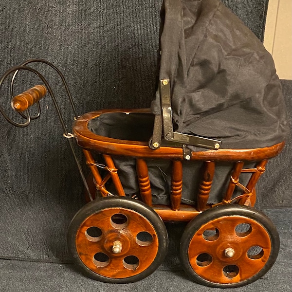 Antique Wicker Doll Buggy Etsy