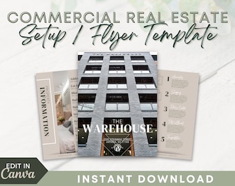 10-Page Commercial Real Estate Setup | Flyer Template | Editable Real Estate Template | Commercial Real Estate | Real Estate Marketing