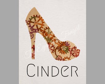 Lunar Chronicles Original Artwork Print Cinder The Cyborg