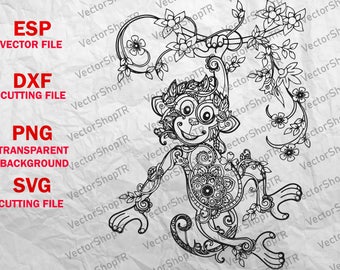 Download Monkey Mandala Svg Etsy