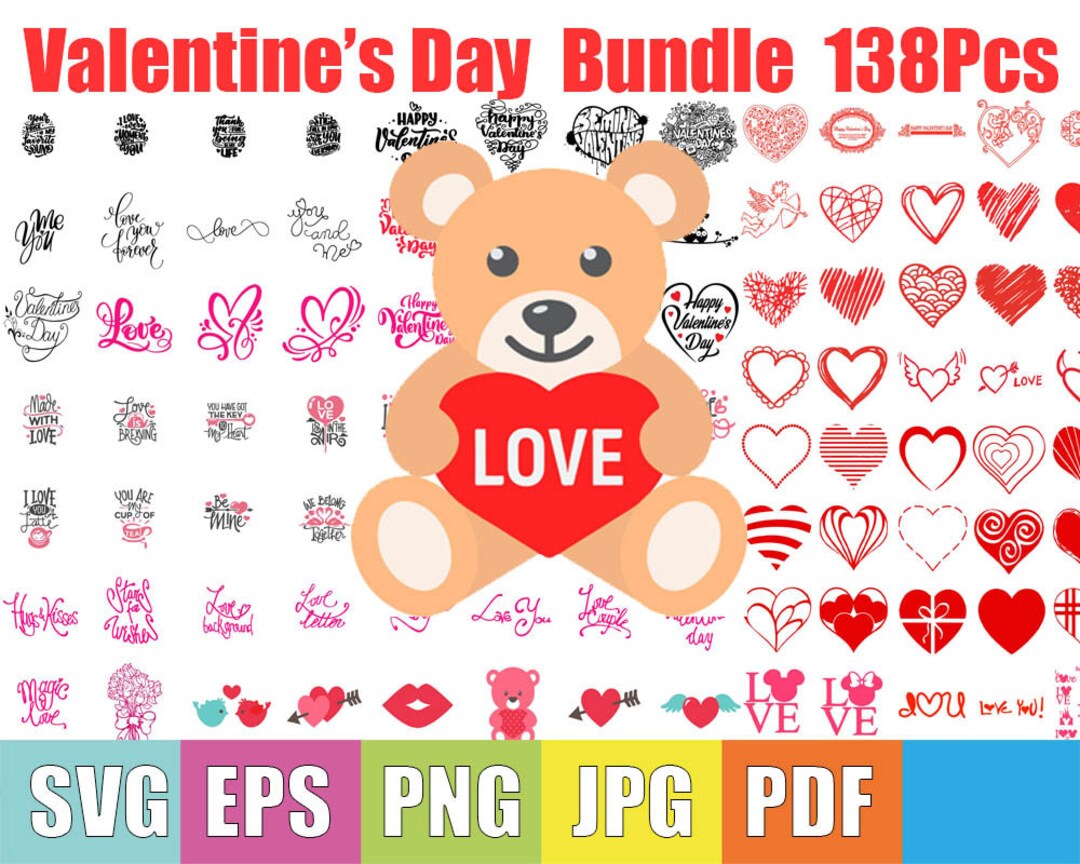Valentine SVG Bundle, Valentines SVG , Day SVG Bundle, Svg File for ...