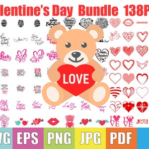 Valentine SVG Bundle, Valentines SVG ,  Day SVG Bundle, Svg File for Cricut , Silhouette Files