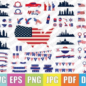 American USA Bundle svg, svg files,  png files, eps files, 4th of July svg, Independence Day svg, Cricut files Description