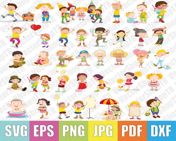 Download Cute Child Cartoon Svg Png Pdf Jpg Eps Dxf T Shirt Etsy
