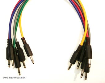 Mini Jack Patch Leads Modular Eurorack 30cm x5 Bundle Multi Colours / Colors