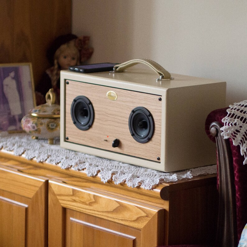 Boombox Wood Speaker HiFi Vintage Handmade Made in Italy Etsy