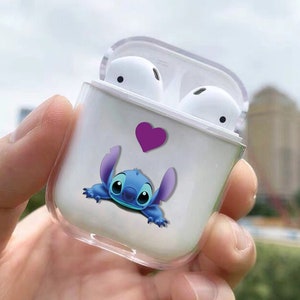 Plastic Stitch AirPods Pouch Lilo And Stitch Logo AirPods Holder AirPods Case Cartoon Aesthetic AirPods Case With Personalization EP0334