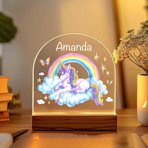 Baby Night Light, Cute Rainbow Night Light, Personalized Night Light, Custom Night Light, Baby Girl Gift, Rainbow Night Light, Gift For Kids