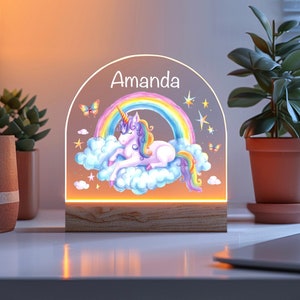 Rainbow Night Light ,Personalized Name Night Light, Baby Room Decor, Bedroom Lamp, Toddler Lamp, Christmas Gift For Kids, Baby Shower Gift
