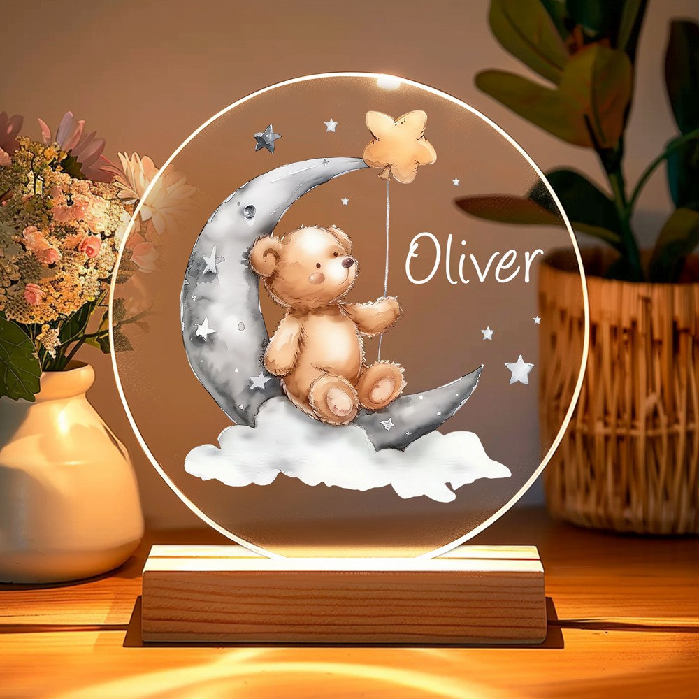 Kid Night Light with Name, Custom Night Light, Baby Night Light Personalized Nursery Gift, Baby Shower Gift, Newborn Gift, 1st Birthday Gift