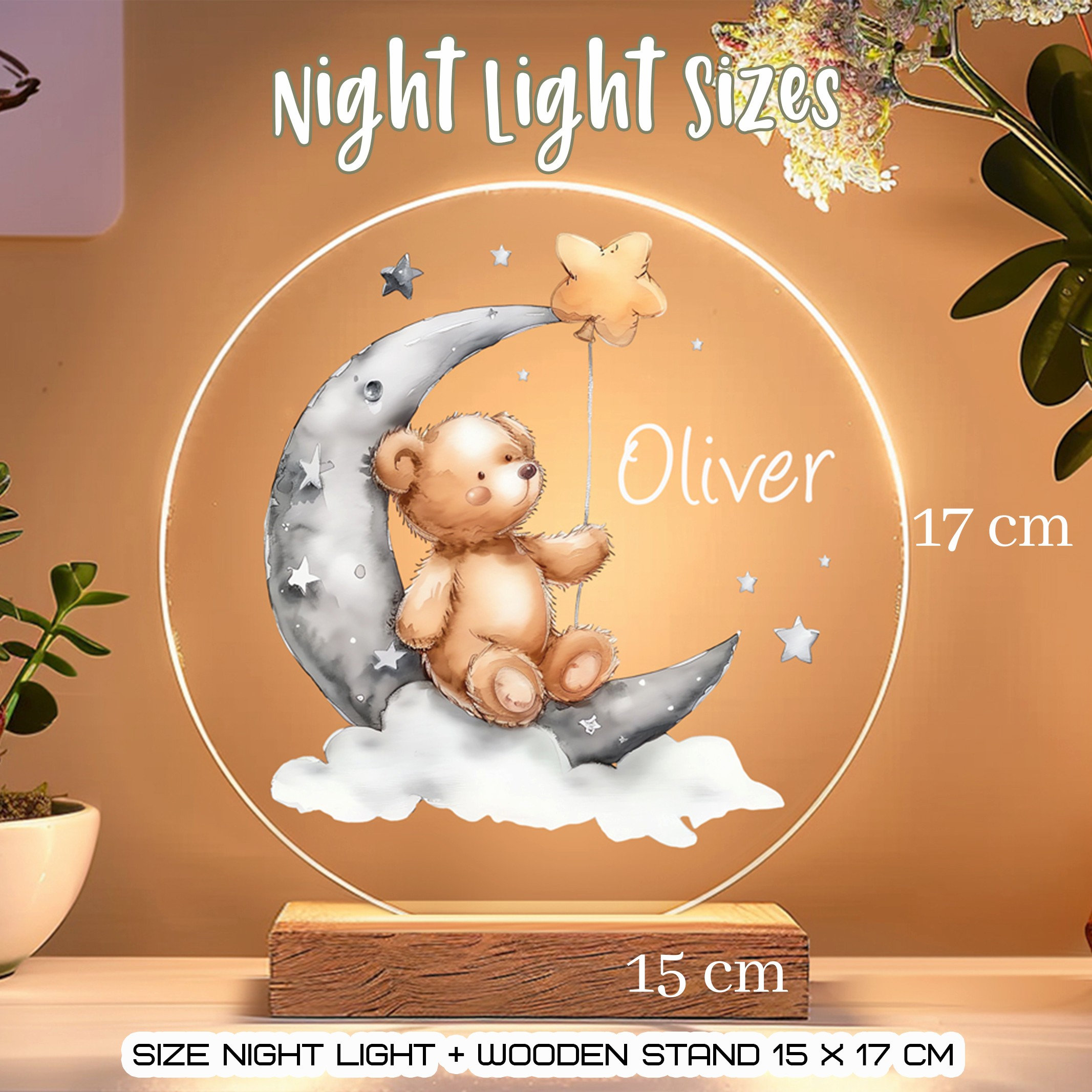 Kid Night Light with Name, Custom Night Light, Baby Night Light Personalized Nursery Gift, Baby Shower Gift, Newborn Gift, 1st Birthday Gift