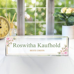 Custom Desk Name Sign, Acrylic Desk Name, Personalized Acrylic Name Plate for Desk, Coworker Gift, Office Decor, Custom Desk Name Plate