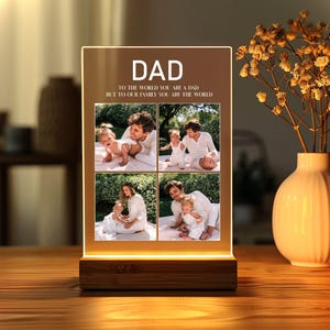 Personalized Dad Gift | Custom Photo Night Light | Father’s Day Gift | Gift from Kids | Best Gift for Husband or Grandpa