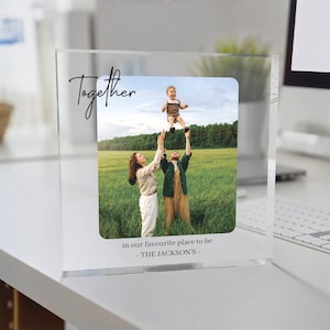 Stampa fotografica personalizzata, targa acrilica con messaggio personalizzato, regalo con blocco fotografico / cornice per foto in acrilico personalizzata #6559052