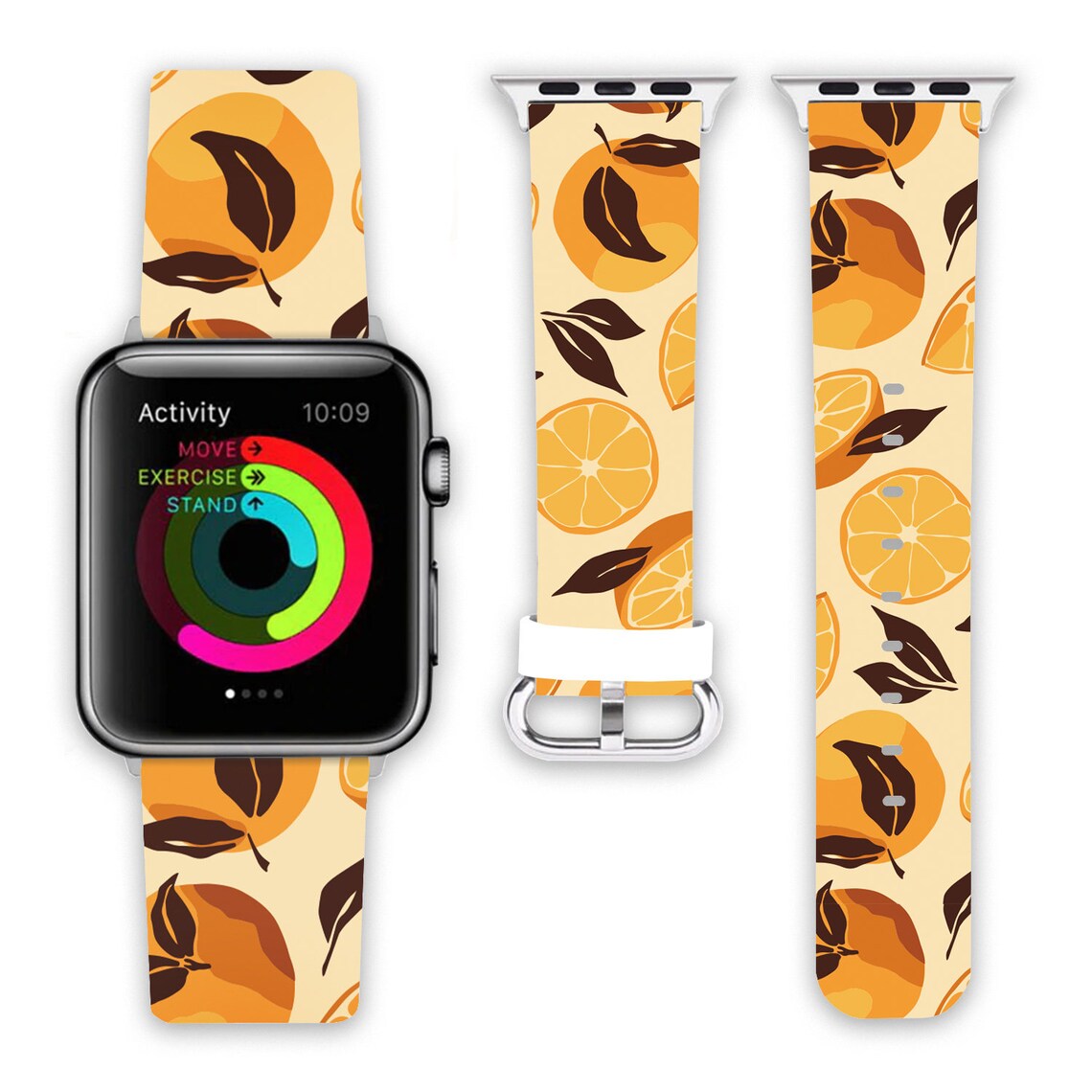 Oranges Apple Watch Bands 38mm 42mm Iwatch Band Leaves Eco Etsy