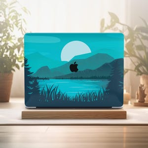 Funda para MacBook 13 con paisaje de montaña Funda para MacBook Air 13 con dibujos de naturaleza Funda para MacBook Pro 15 Funda para MacBook 14 Funda rígida para Mac Funda para MacBook 16