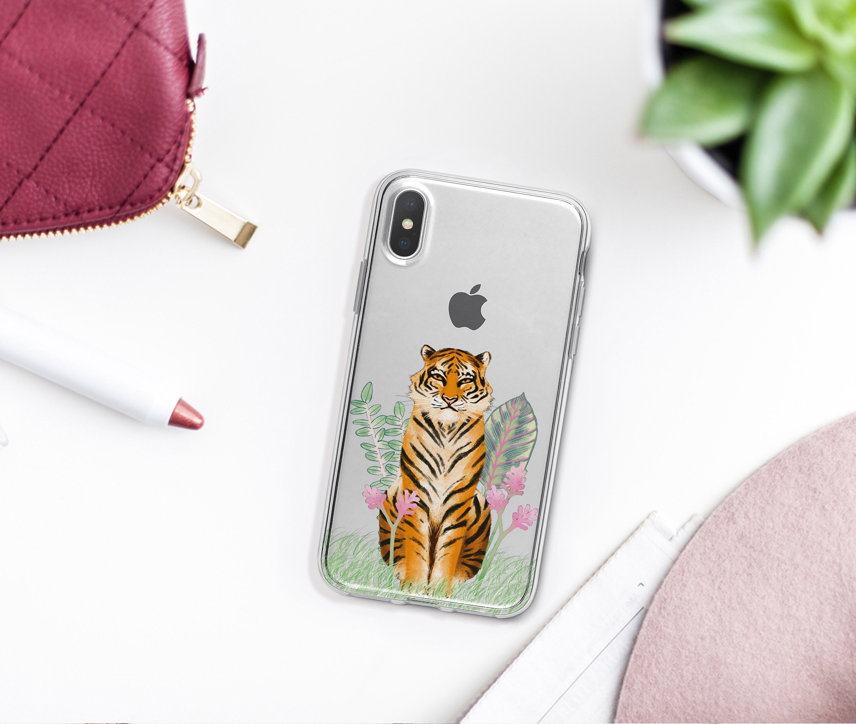 Clear iPhone 11 Pro Case Tiger iPhone 11 Pro Max Case Animal Etsy