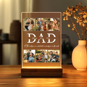 Gift for New Dad | First Father’s Day Gift | Personalized Photo Lamp | Custom Night Light from Baby | Husband Gift Idea