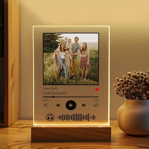 Custom Photo Night Light, Fathers Day Gifts, Custom Gifts, Bedroom Night Light, Gift for Dad, Best Dad Ever, Custom Name Light, Gift for Him