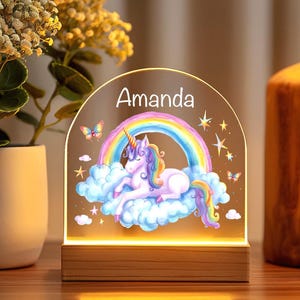 Baby Night Light, Cute Rainbow Night Light, Personalized Night Light, Custom Night Light, Baby Girl Gift, Rainbow Night Light, Gift For Kids