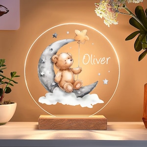 Kid Night Light with Name, Custom Night Light, Baby Night Light Personalized Nursery Gift, Baby Shower Gift, Newborn Gift, 1st Birthday Gift
