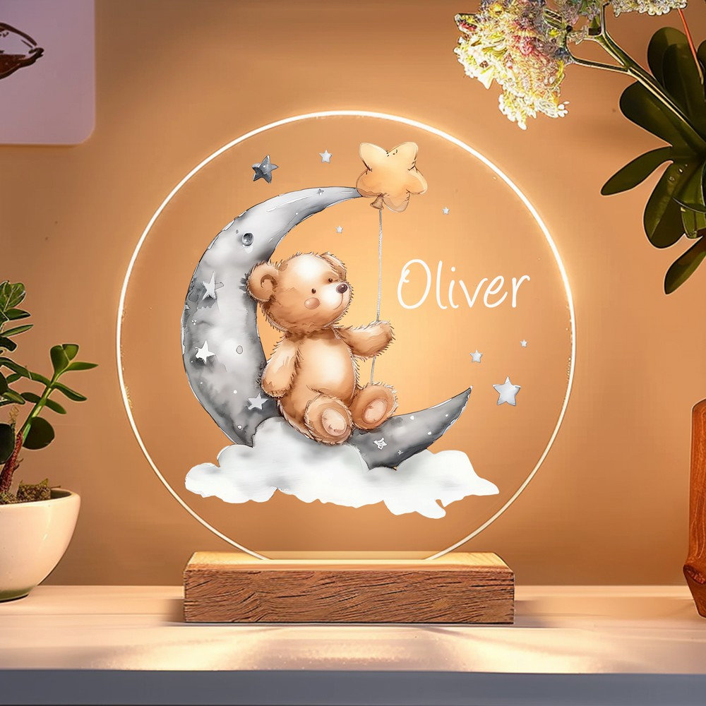 Kid Night Light with Name, Custom Night Light, Baby Night Light Personalized Nursery Gift, Baby Shower Gift, Newborn Gift, 1st Birthday Gift