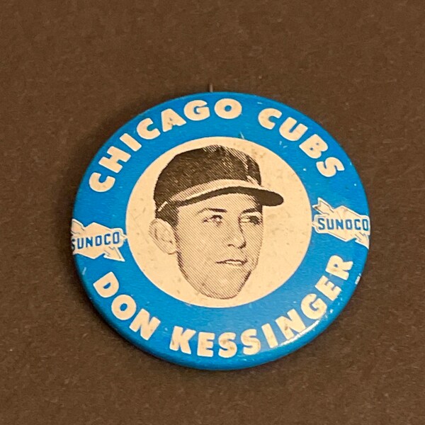 Vintage Chicago Cubs Pin 1969 Don Kessinger Sunoco Pin