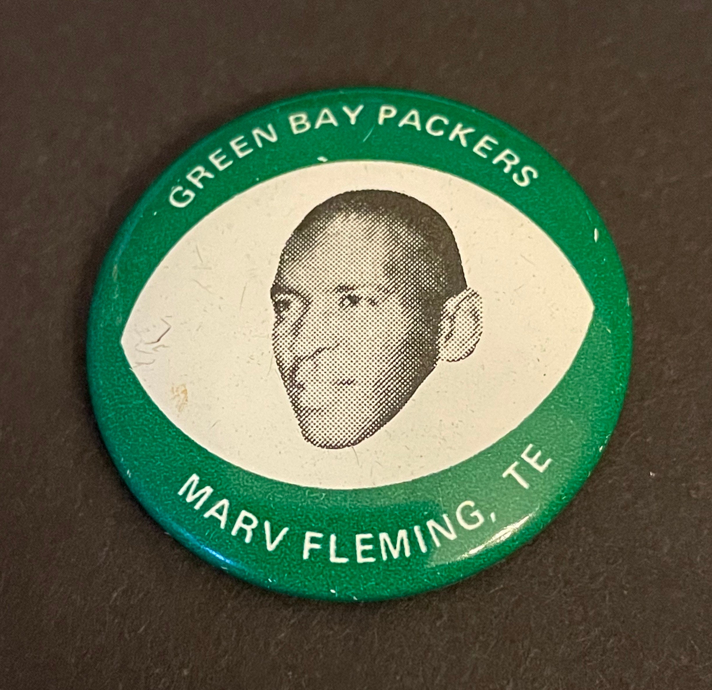 Vintage Green Bay Packer Marv Fleming 1969 Drenks Pin 