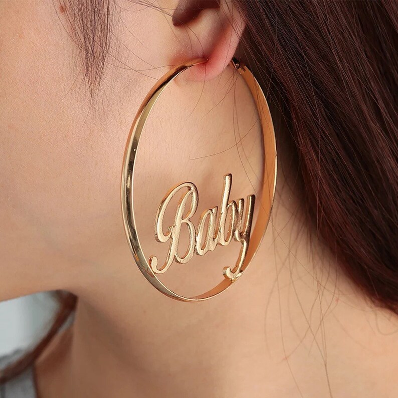 Baby hoops Gold Baby hoop earrings Etsy