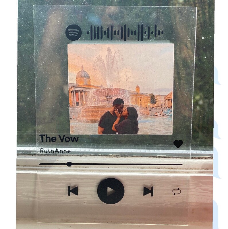 Personalised Spotify music plaque picture song play plaque Etsy