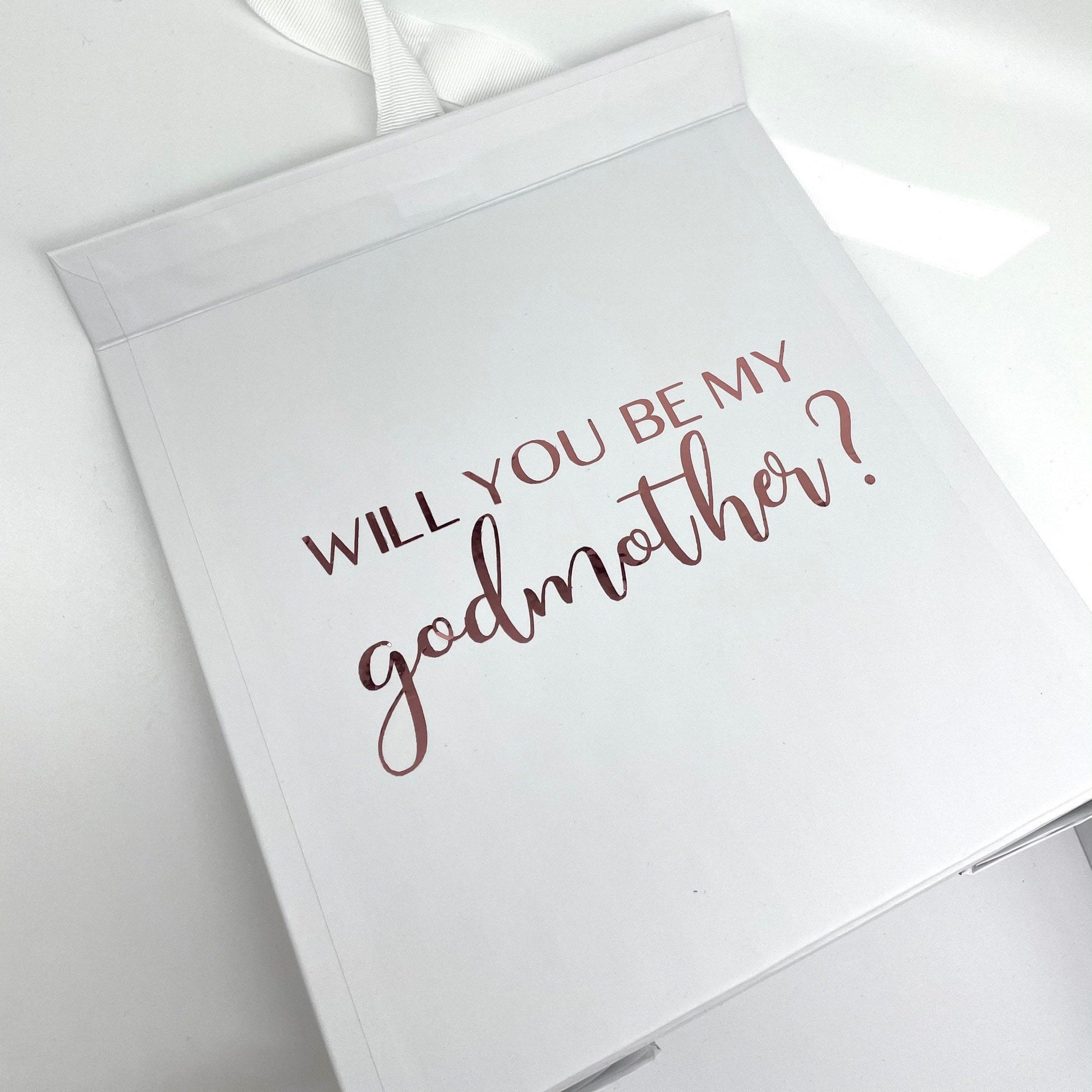 Godmother proposal box, will you be my god mother gift box