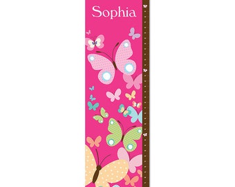 Personalized Growth Chart Ruler | Newborn Gift | Baby Gift | Baby's 1st Birthday | First Birthday | Butterflies