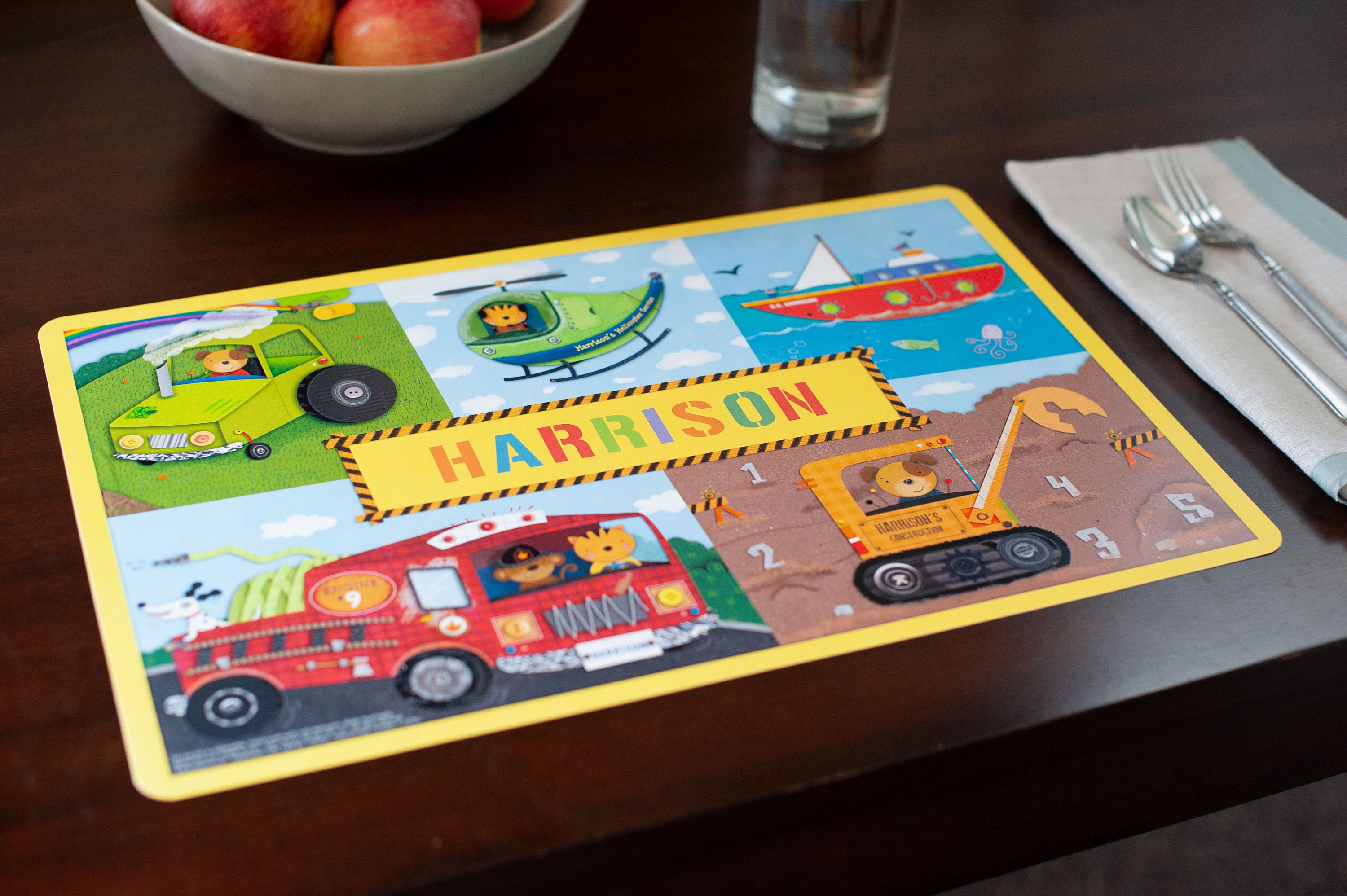 Personalized Placemat for Kids Placemat With Name Etsy