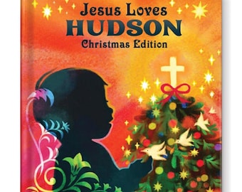 Newborn Gift | Christmas Gift for Baby | Jesus Loves Me Personalized Book, Christmas Edition — 8.5" x 8.5", Ages 0 to 3