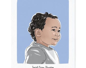Baby Personalized Hand-Drawn Portrait – Traditional Art Style | 8 x 10 | 11 x 14 | 16 x 20 | I See Me!