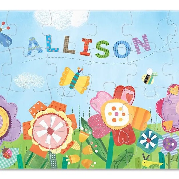 Personalized Puzzle for Kids | Name Puzzle | 24 Piece Jigsaw Puzzle | Customized Puzzle | 1st Birthday