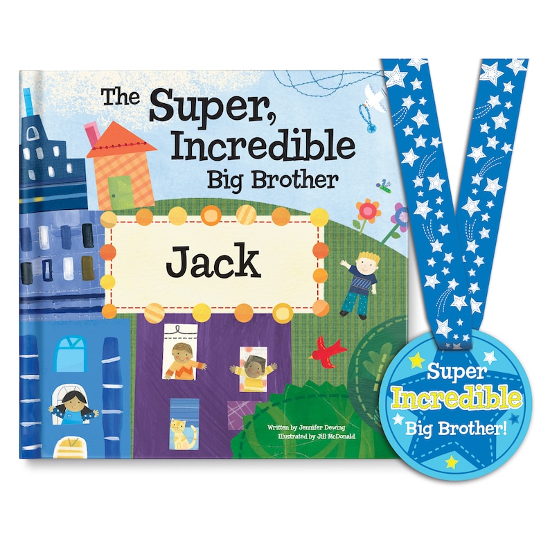 Big Brother Gift Personalized Children's Book Gift for Big Brother Custom Book Big Brother Hospital Gift Super incredible image 3