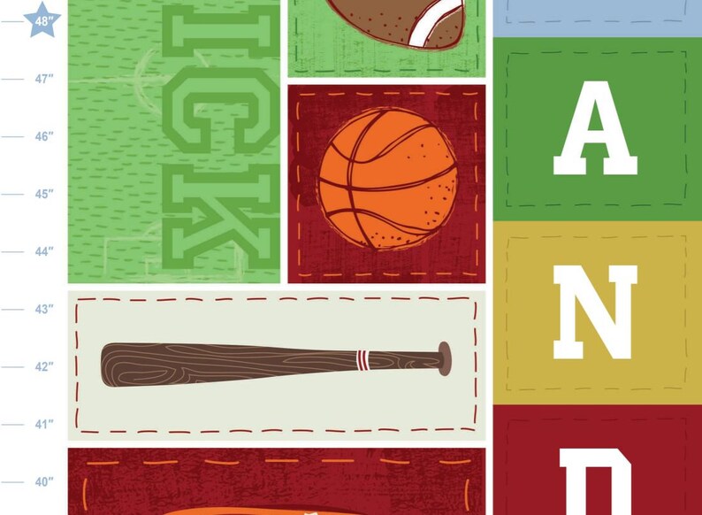 Sports Theme Ruler Personalized Growth Chart Ruler | Newborn Gift | Baby Gift | Baby's 1st ...