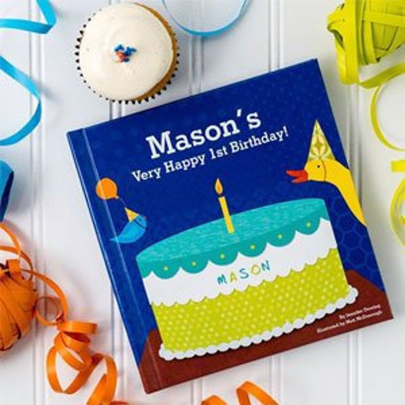 First Birthday Book for BOYS | Personalized Children's Book, My Very Happy Birthday 