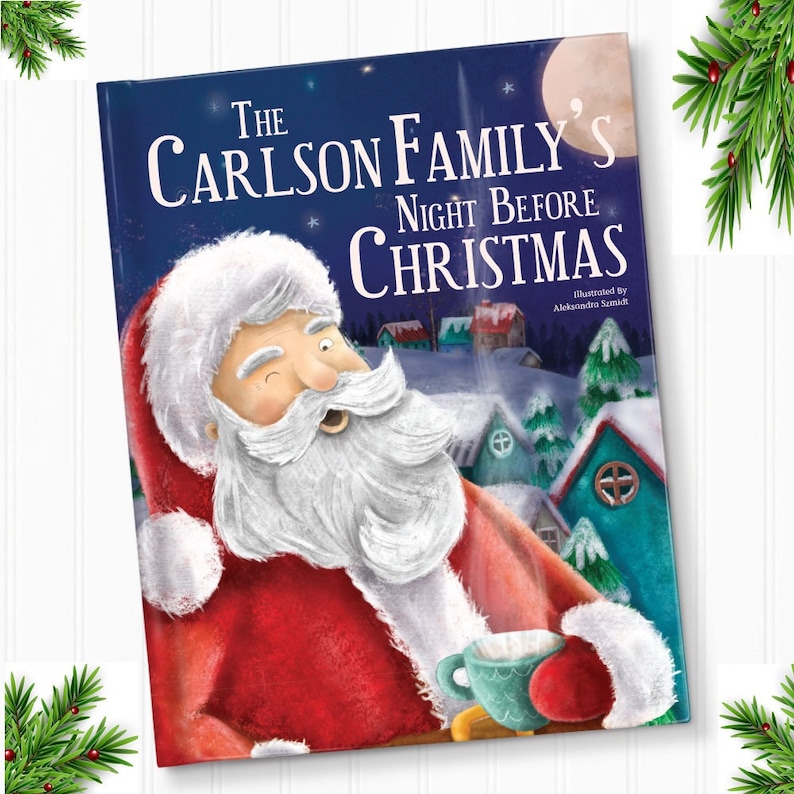 Night Before Christmas Personalized Book Family Version Etsy