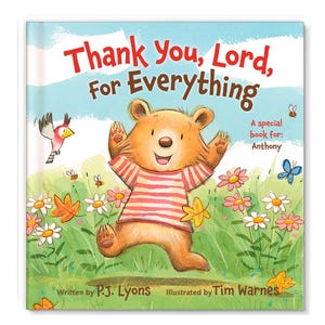 Christening Gift | Baptism Gift Boy | Baptism Gift Girl | Gift for Baptism |  Thank You Lord Personalized Children's Book