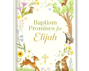 Baptism Gift | Custom Baby Book | Baptism Promises for Baby — 9" x 11", Ages 0 to 3, Perfect for Baby Showers, New Parents, Baptism Present