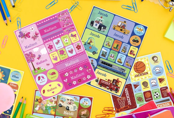 Personalized sticker labels for kids