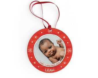 Baby’s First Christmas Ornament | Personalized Ornament | Photo Personalized Ornament | Ornament with Name