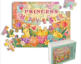 Personalized Puzzle for Kids | Name Puzzle | 30 Piece Jigsaw Puzzle, 14" x 11" (Horizontal/Landscape) | Customized Puzzle | Easter